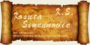 Košuta Simeunović vizit kartica